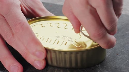 Opening a Canned Food Item with Pull Tab