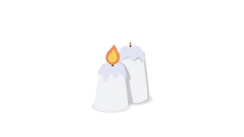 Animated Candles with Flickering Flames for Celebrations