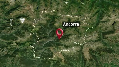 Andorra Country Zoom from Space to Earth