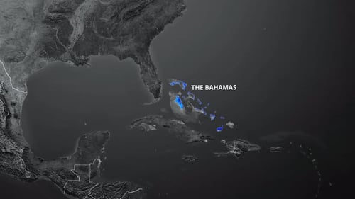 Die Bahamas-Karte Blaue Farbe 4K