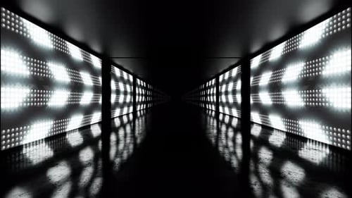 Túnel de luzes intermitentes 4K