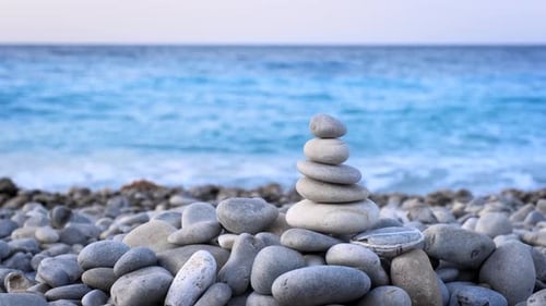 Zen Balanced Stones Stack