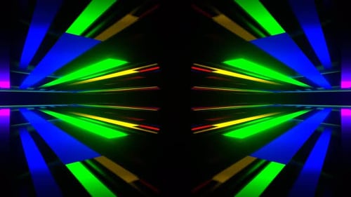 Multicolor Neon Magic Alley Background Vj Loop In 4K