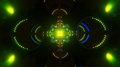 VJ Loop encantador de dança de néon vibrante