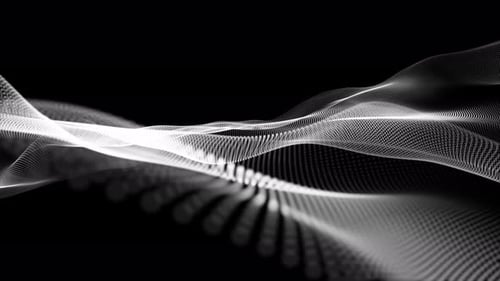 White Particles Wave Flow Background Loop
