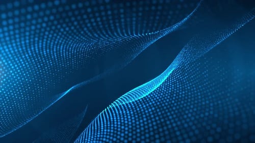4K Digital Particle Data Wave | Abstract Network Flow Technology Background Loop
