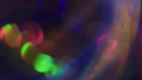 Abstract Iridescent Light Patterns with Bokeh Effect