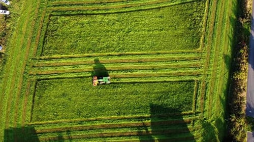 Farming Timelapse of a Tractor Ploughing a Field