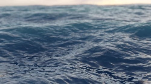 Waves on ocean. Camera shaking on water.