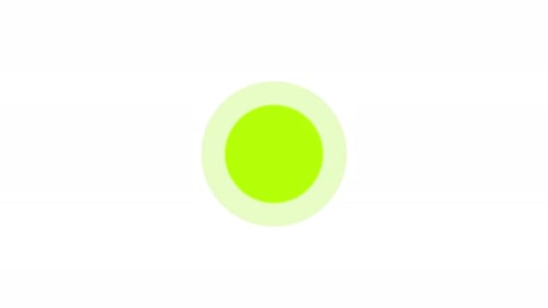 Animation de chargement en cercle plein vert vif pulsant