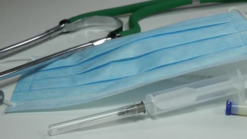 Medical Equipment Of A Doctor On A Table In A Modern Hospital