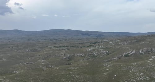 Scenic Landscape Aerial View of Green Hills