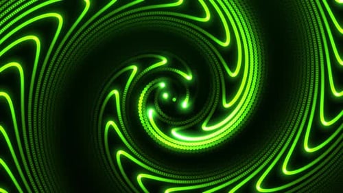 Abstrakter grüner Neonhintergrund mit leuchtenden Lichtern und Punkten