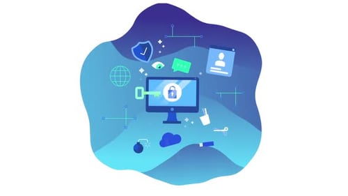Digital Data Security and Protection Flat Design Animation