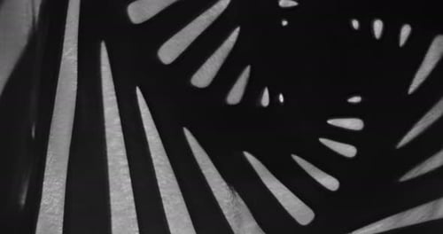 Abstract Geometric Radial Light Tunnel on Moving Black Velvet