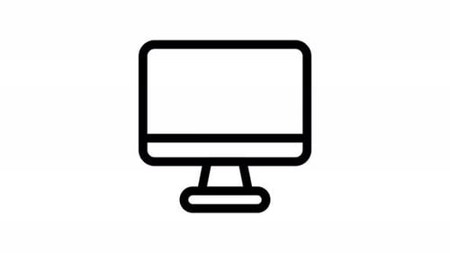 animación de iconos de líneas de lápiz de colores