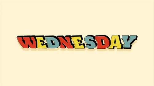 Cartoon Animated WEDNESDAY Sign Looping Background