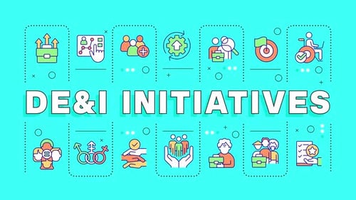 Animated Flat Design Icons for Diversity and Inclusion Initiatives