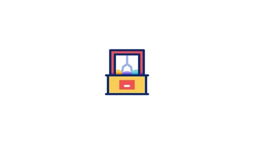 Animiertes Clawmachine-Symbol