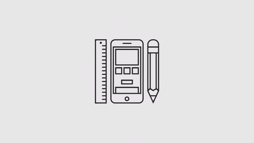 Line Art Animation of Mobile Design Tools