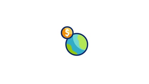 Animated Global Finance Business Icon