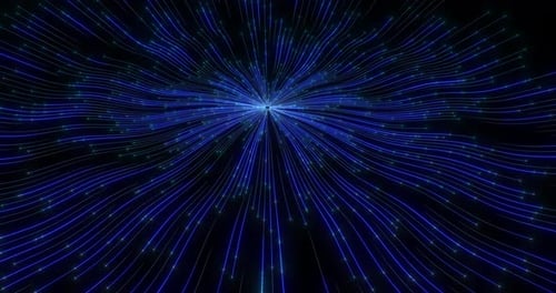 réseau de connexion Internet Technologie de circuit de ligne AI Transfert de données abstrait, fond bleu 5g