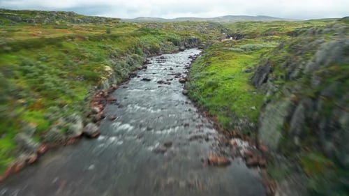 Capturing Nature's Majesty: FPV Drone Views of Mountains and Rivers 4K