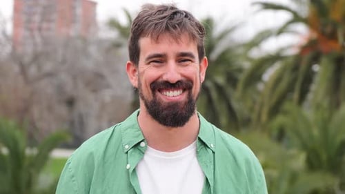 Smiling Man Portrait in the Park