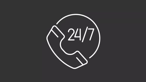 24-Stunden-Animation mit weißen Linien aufrufen