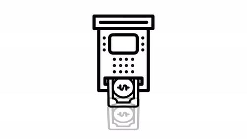 ATM line icon animation