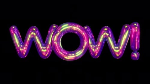 Iridescent Wow Caption