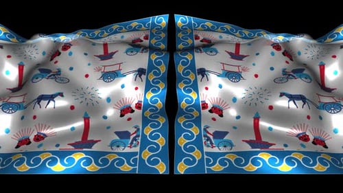 Tissu ethnique indonésien à motif en soie Sarung Batik Jakarta Betawi Songket Kebaya Wave Alpha 2
