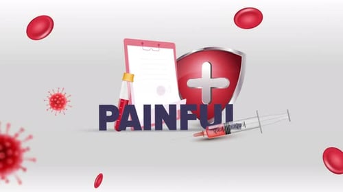 Medical Painful Infographic Icon Background