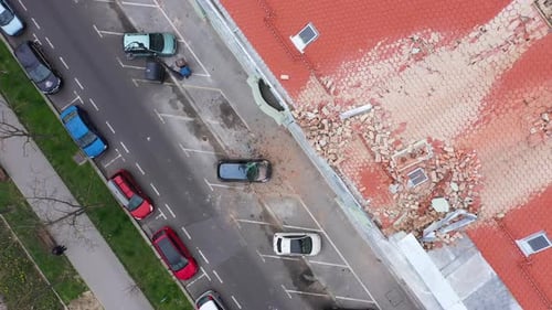 Zagreb Earthquake during COVID19 Corona Virus - Aerial footage