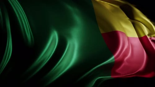 Realistic Waving Flag Animation with Fabric Texture