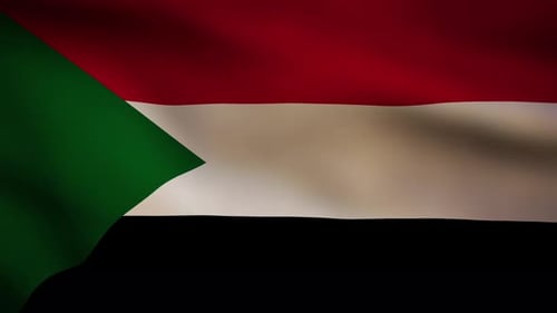 Seamless Loop Animation of Sudan National Flag