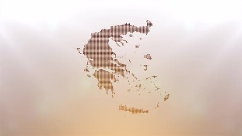 Pixelated Map of Greece Reveal Animation