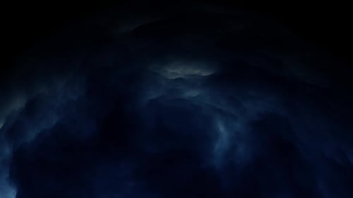 Blue Cloud On Black Outer Space background