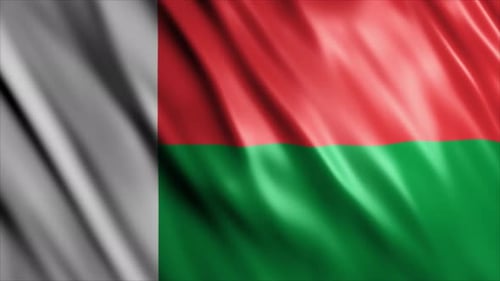 Madagascar Flag Waving Loop Animation