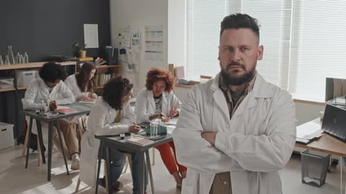 College Professor Posing