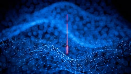 Animated Malware Warning Sign Over Futuristic Cyber Network