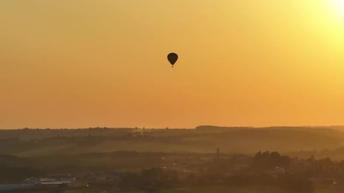 Hot Air Balloons Aerial View From Balloon to balloon