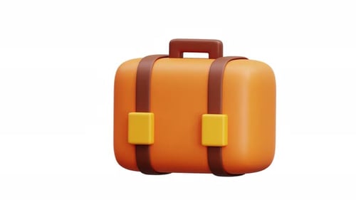 Animation 3D du sac à bagages de voyage