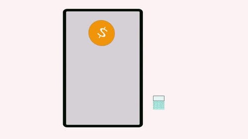 Flat Design Finance Document and Calculator Animation
