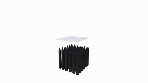 Modèle de clôture à piquets noire 3D