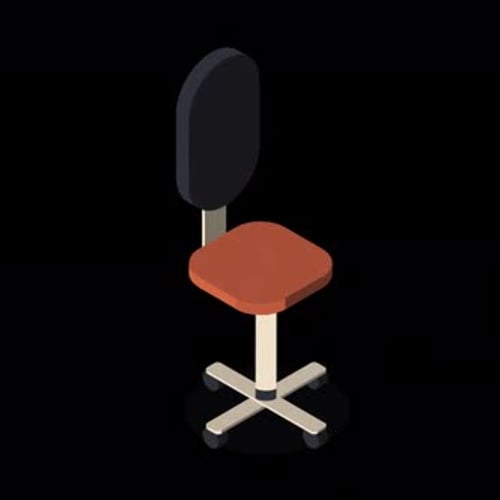 Chair Right Modern isometric chair illustration for office or home furniture design projects