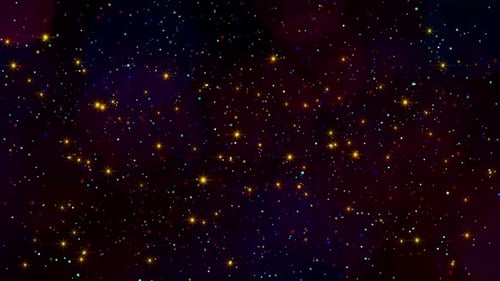 Colorful Sparkling Glitter Particles and Stars Background Loop