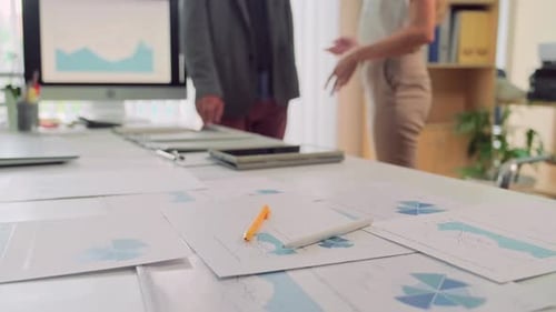 Office Meeting With Financial Report and Analytics