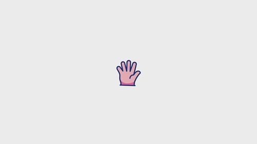 Animated Hand Emoji Icon Reveal