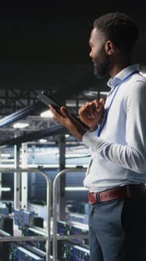 Vertical Video Software Developers on Data Center Industrial Platform Analyzing Performance